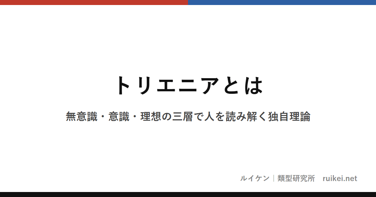 トリエニアとは｜無意識・意識・理想の三層で人を読み解く独自理論のアイキャッチ画像
